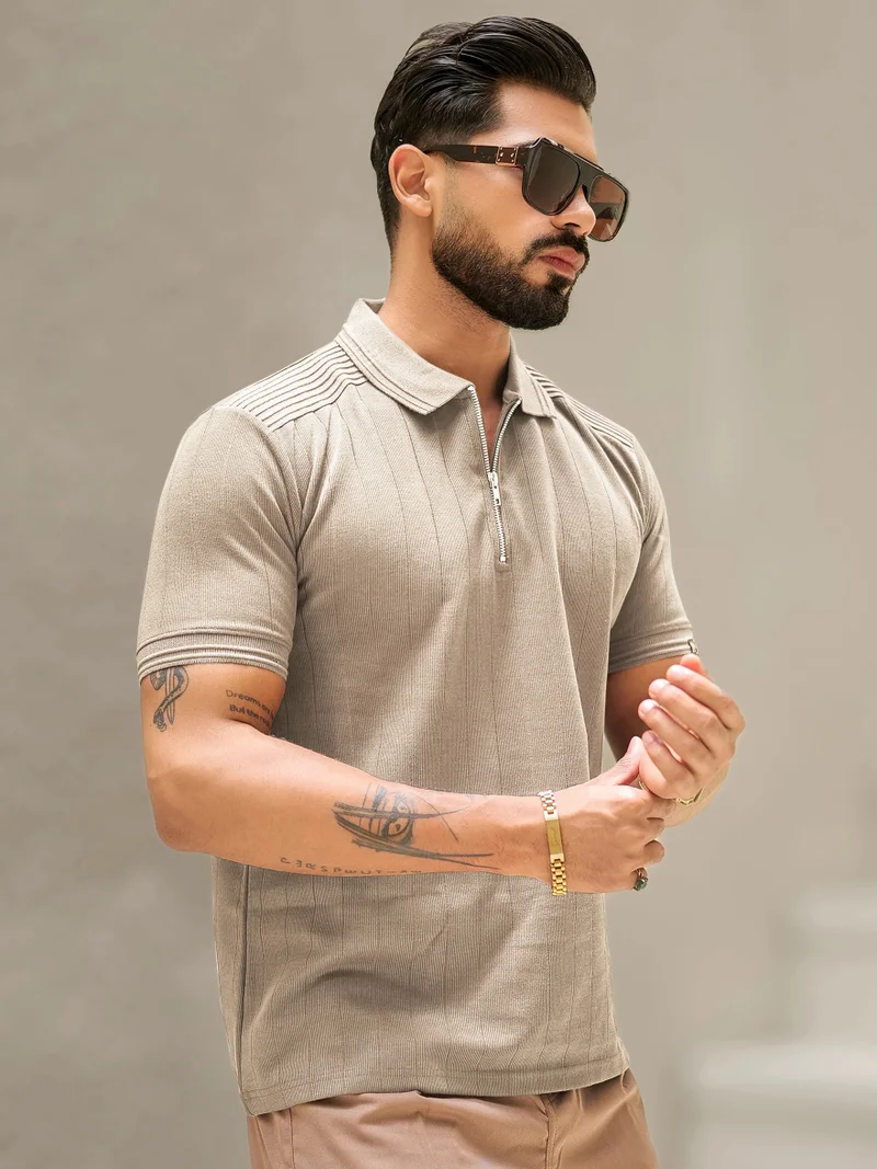 مانياك Maniac Mens AOP Printed and Embroidery Round Neck Half Sleeve Hunter Green Cotton Tshirt